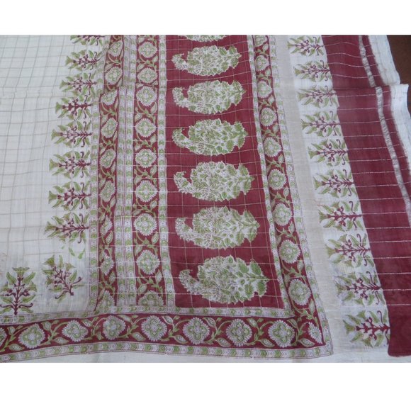 block print style sari - Picture 4 of 4